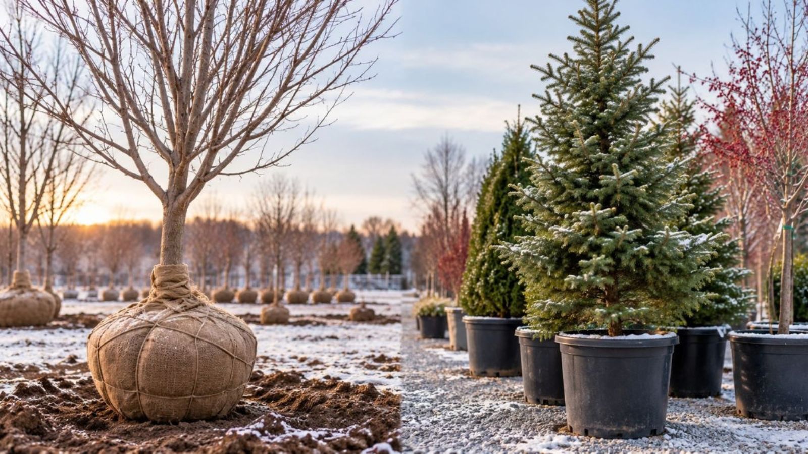 field-grown vs. container trees